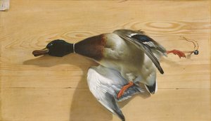 Un pato sobre una tabla de pino, 1753 de Jean Jacques Bachelier